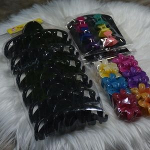 Set of Plastic Hair Clips